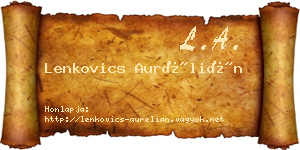 Lenkovics Aurélián névjegykártya
